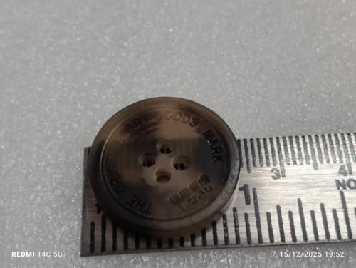 Image of Resin Buttons, 4 Holes, Brown Tortoise Shell Pattern, 23mm, Sewing Craft Supplies (100 pcs Packet)