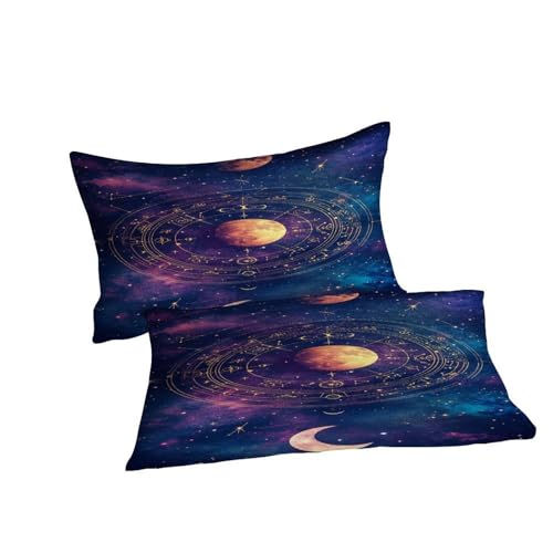 Housse de couette astrolabe 3D parure de lit espace microfibre 220x240 - 7