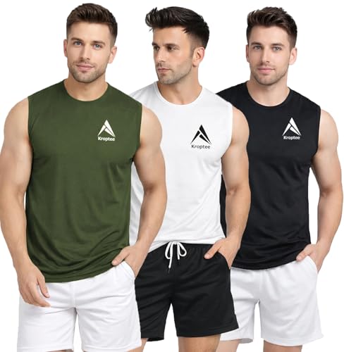 Image of Stylish Vest for Men | Vest for Boys - Perfect for Gym Workouts,| Men's Tank Top Regular fit|Cotton Combo Pack of 3 Sports Vest