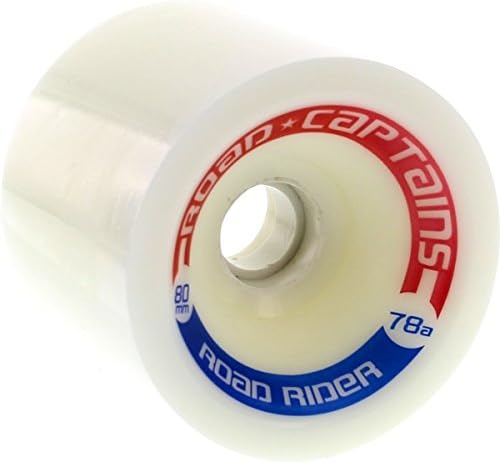 Road Captains White Longboard Wheels - 80mm 78a (Set of 4)