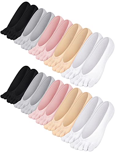 Bencailor 10 Pairs Women Toe Socks No Show Low Cut Socks with Toes Separated for Women Men Athletic Running