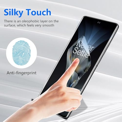 Image of EZ-GLAZ Privacy Screen Protector for OnePlus 12 (6.82 inch Curved Display) | Anti-Spy HD Clear Flexible Film | Bubble-Free Easy Installation Kit | Scratch Resistant | Case Friendly (Pack of 2)