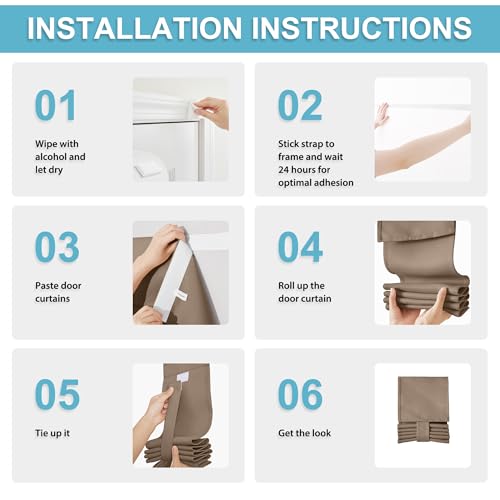 Image of RYB HOME Classroom Door Window Cover, Blackout Shades for Classroom Windows and Doors Cover Lockdown Shades, Room Darkening Design Blocks Views, W 8 x L 36, 1 Panel, Mocha