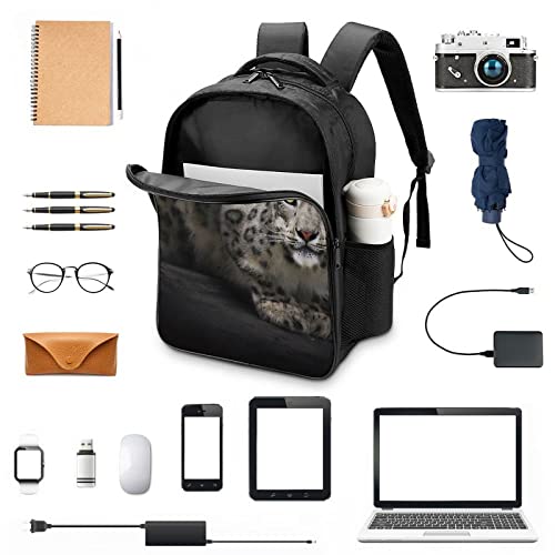 Sac à dos 3D grand confort imprimé léopard avec bretelles ergonomiques ajustables - 3
