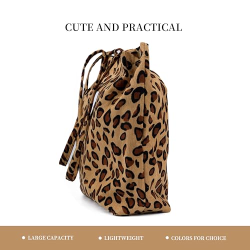 Image of TOPASION Cute Corduroy Tote Bag Canvas Shoulder Handbags for Women Travel Shopping