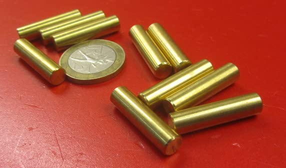 360 Brass Dowel Pin 1/4 Diameter x 1.00 Length 10 Pcs