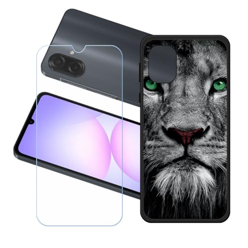 �pGUYAHANYER�P�[�X �K�p���� Samsung Galaxy A07 5G + �����K���X�X�N���[���ی�t�B���� �A���ȃ\�t�g�V���R���P�[�X�ی�TPU�J�o�[�̃P�[�X�J�o�[�p �K�p���� Samsung Galaxy A07 5G (6.7") - L