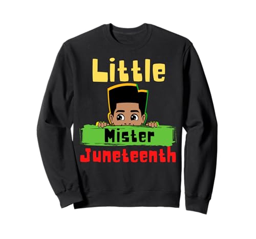 Little Mister Juneteenth King Melanina Ragazzi Felpa marrone nero pelle
