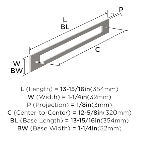 Image of Amerock Medora 12-5 /8 inch Satin Nickel Backplate