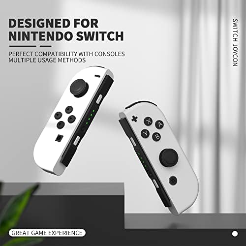 FZPYZO Switch Controller for Nintendo Switch, Replacement Switch Controllers Left and Right Wireless Switch JoyPad Controller Support Vibration/Screenshot/Wake Up. [nintendo_switch] (White) - 4