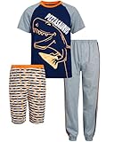 Freestyle Revolution Boys’ Pajama Set – 100% Cotton 3 Piece Dinosaur Sleepwear Bundle...