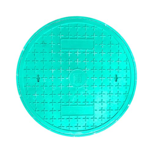 Genérico Tapa de inspección Redonda de Metal Resistente, Tapa de alcantarilla de plástico Antideslizante para Pozo séptico, Tapa de Apertura de Base Duradera para Patio de concreto (50 cm/19,6 pulgad