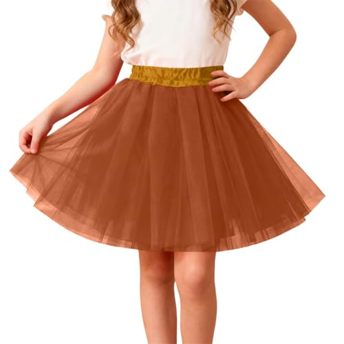 Genérico Falda de Tul Niña, Tutu Rojo Niña Jupe Tulle inflado Suave Danza niños Atuendo Casual y Festival Princesa Disfraces de Carnaval