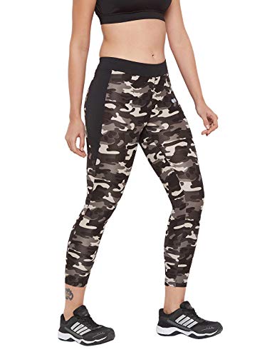 Image of Clovia Women's Activewear Sports Ankle Length Printed Tights