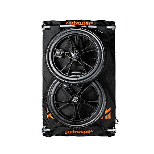 Image of Retrospec Rover Hauler Bike Cargo Trailer - Foldable Frame with Weather-Resistant Fabric & 80lb Capacity - Universal Bike Trailer for 20-29in Wheels - Includes Safety Flag & D-Ring Anchors