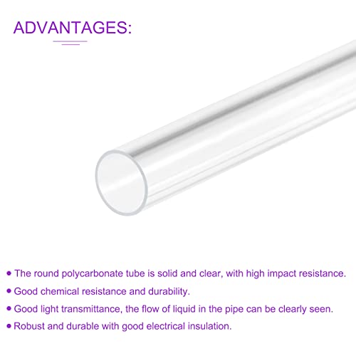 DMiotech 2 Pack 4mm(5/32) x5mm(3/16) x305mm/12 Klar Starren Schläuche Plastik Rohr Rohrleitung für Aquarium Wasser Rohr Wasser Kühlung System Klempnerei