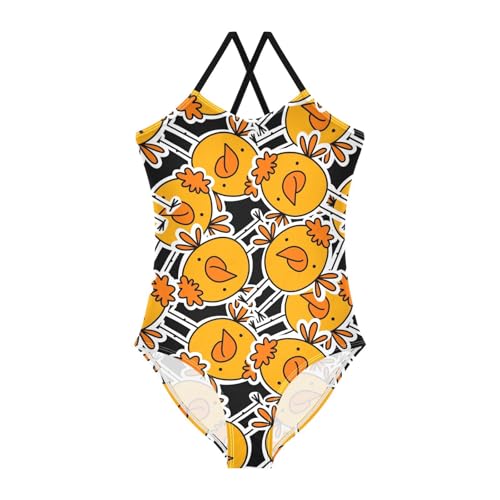 Image of Girls one Piece Swimsuit Summer UPF 50+ Quick Dry Beach Bathing Suit with Straps Swimwear 3-10 Years