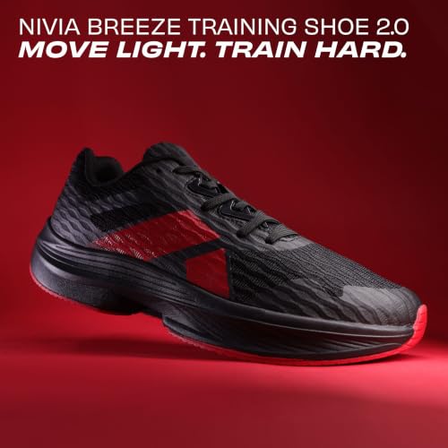 Image of Nivia Breeze Training Shoes for Men, Lightweight Lace‑Up Knit Upper, Duo‑Foam Comfort Midsole, Textured Rubber Outsole, Ideal for Gym, Running & Cross‑Training