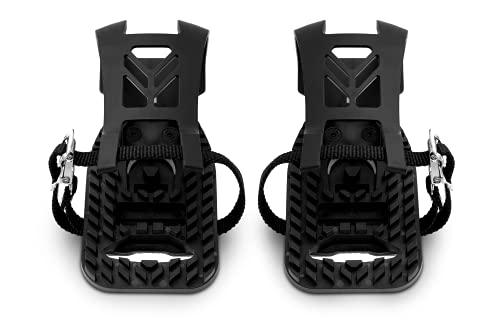 Boerte Toe Cages For Peloton Bike & Peloton Bike+ Pedals Compatible Toe Cage Adapters - Convert Look Delta Pedals On Indoor Exercise Bike To Toe Cages And Straps - Ride With Regular Shoes #TOP3
