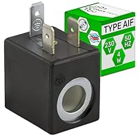 Spule Typ AIF für Magnetventil 230V 50Hz mit Lochdurchmesser Ø 10 mm und Abmessungen 29x22x27 mm - ONIX TECH