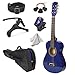 NEW! 38" Left Handed Blue Wood Guitar With Case and Accessories for Kids/Boys/Teens/Beginners