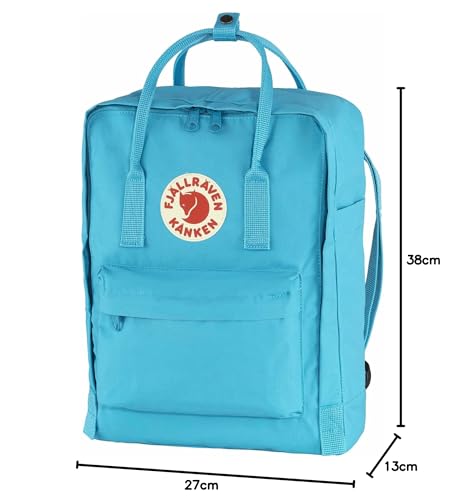 Image of Fjallraven Kanken Backpack - Durable Vinylon Fabric, Water-Resistant, Classic Design - School, Travel, Deep Turquoise