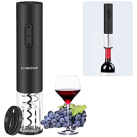 Electric Wine Opener, Wine Bottle Openers, Automatic corkscrew wine opener with Foil Cutter, Cool home kitchen gadgets, wine accessories for wine lovers, house warming gifts new home, Party Bar Cover