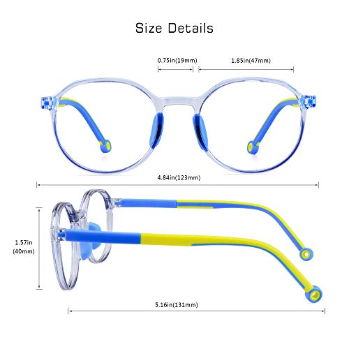 Image of VisionGlobal Blue Light Blocking Glasses for kids, Anti Eyestrain and Blurry, Computer Glasses, Anti Glare