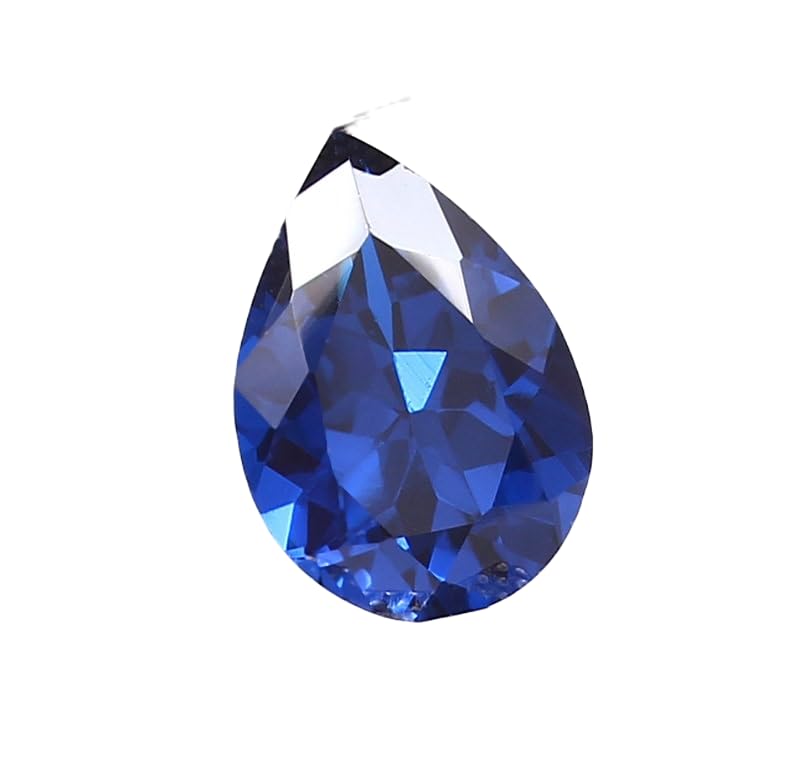 Saphir bleu naturel poire 14x10 mm pour bague et bijoux DIY