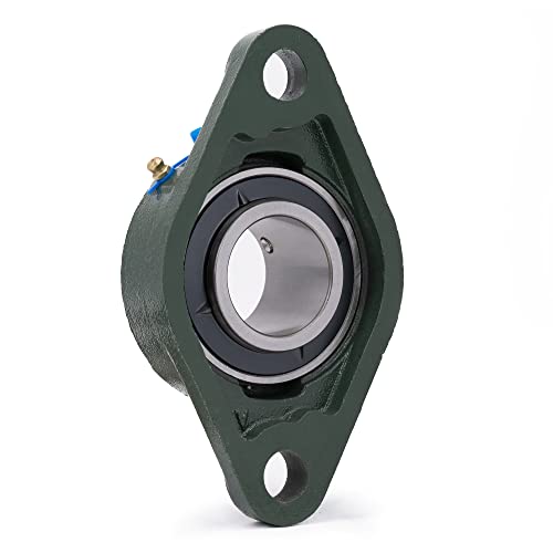 Image of XIKE 2 Pcs UCFL209-28 Bore 1-3 /4 inch Pillow Block Flange Mounted Ball Bearings.