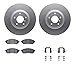 Dynamic Friction Company Front Geospec Brake Rotors with 5000 Euro Ceramic Brake Pads includes Hardware 4612-67002
