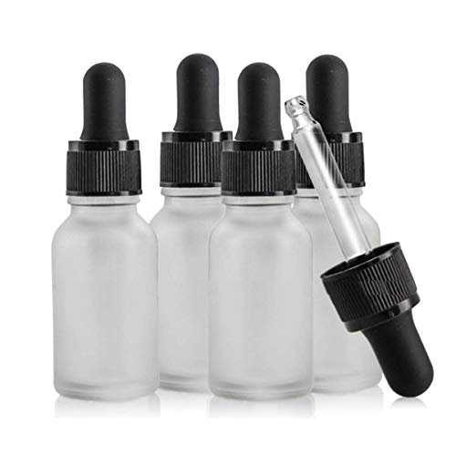 Mollensiuer 1158(12) 12Pcs 15Ml/0.50 Oz Glass Essential Oils Bottles Thick Frosted Dropper Bottle Vials Container For Cosmetics, Serums, E-Liquid, Essential Oils, Aromatherapy, Lab Or Home Diy Supplies  cover