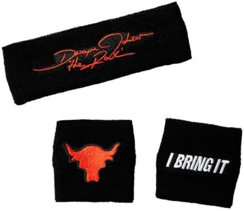 The Rock Dwayne Johnson I BRING IT Headband Wristbands Set WWE