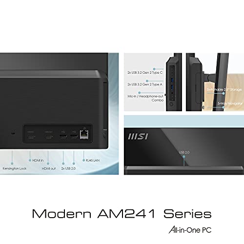 Image of MSI Modern AM271P AIO Desktop, 27 inch FHD IPS-Grade LED, Intel Core i7-1165G7, 16GB Memory, 512GB SSD, WiFi 6, BT 5.1, White, Windows 10 Home (11M-055US)