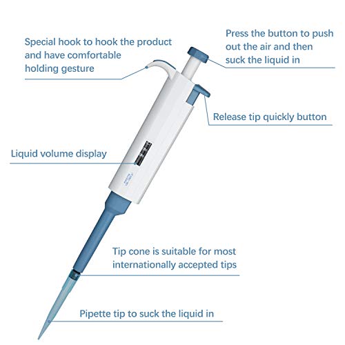 Nestecho Lab Single-Channel Pipettor,Adjustable Pipette 100-1000Ul Microliter Volume #TOP2
