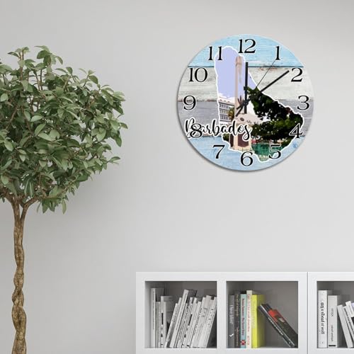 Horloge murale Barbade idée cadeau de voyage pour chambre