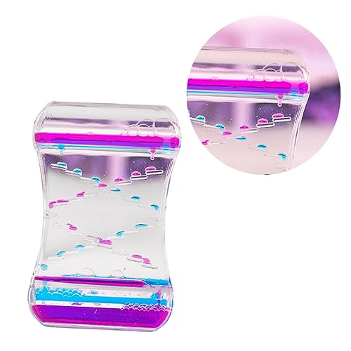 Yardwe 2 Peças Crianças Brinquedos Esportivos Acrílico Ampulheta Líquido Espiral Temporizador Brinqu