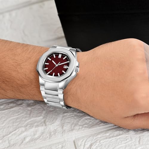 Image of Acnos 7 Colours Plain Dial Quartz Analog Day & Date Calendar Quartz Analog Business Watch