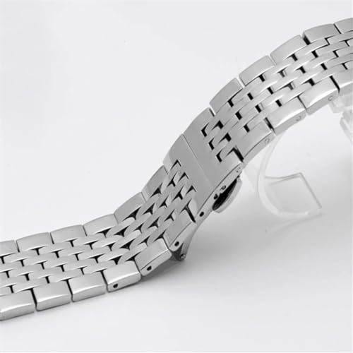 Correa de reloj universal de metal en 18mm y 20mm con broche de mariposa 6