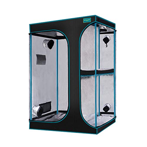OPULENT SYSTEMS 2-in-1 Grow Tent 48”x36”x72” Mylar Reflective Water-Resister Hydroponic Growing Tent