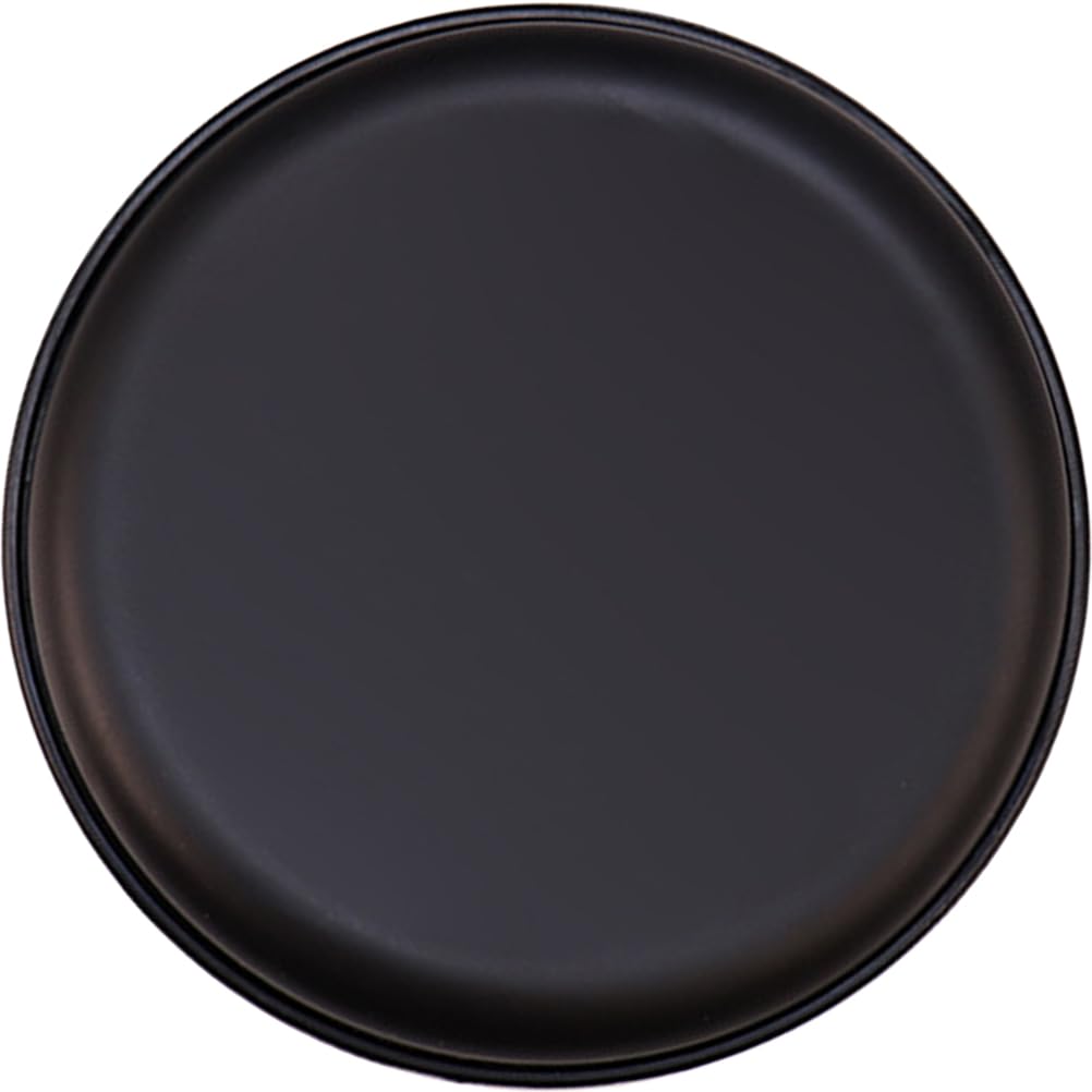 SHINEOFI Poggiapolsi Facile da Trasportare e Riporre Comodo e Rilassante in Pu Nero, Forma Rotonda per Mouse e Tastiera per Ufficio e Computer Portatile