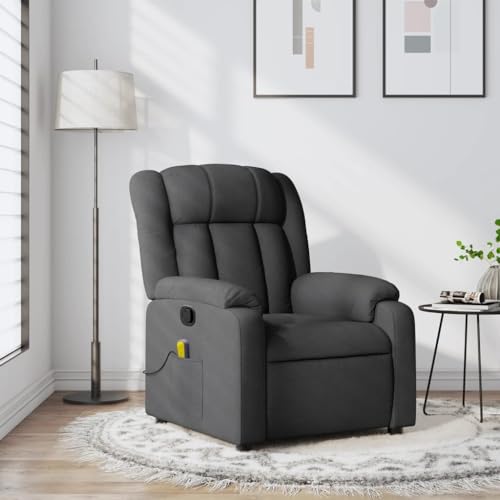 Sillón masaje plegable con tela gris miniatura 2
