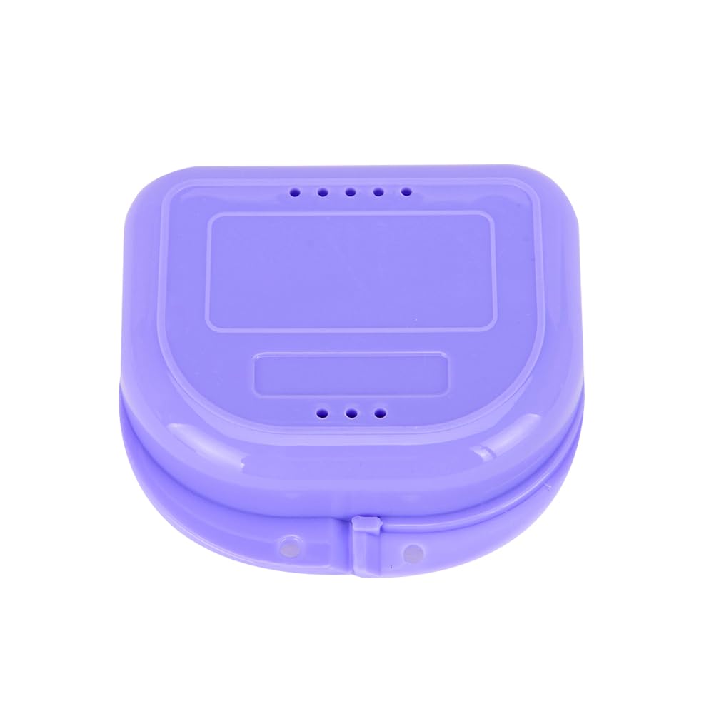 50er-Pack Zahnprothesen-Aufbewahrungsbehälter for kieferorthopädische Zahnprothesen, Mundschutzbox mit Entlüftung und Klappdeckel(Yellow- 50pcs)