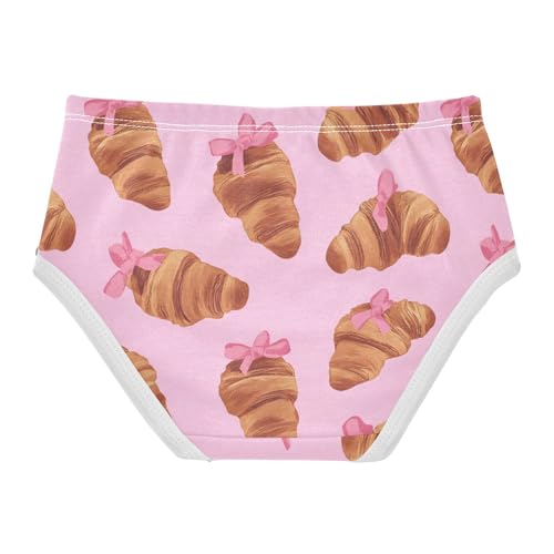 Wusikd Pink Croissants Girls' Underwear Cotton Girls Briefs Soft Toddler Underwear 2T2