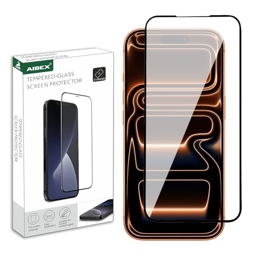Image of AIBEX Military-Grade Tempered Glass Screen Protector Compatible for iPhone 17 Pro Max with Edge to Edge Coverage - Case Friendly, Anti-scratch and Bubble free installation kit (6.9 Inches)