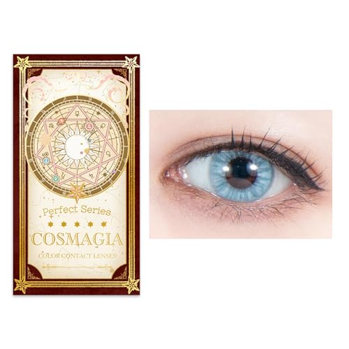 パーフェクトシリーズ コスマギア 度なし (1箱6枚) コスプレ カラコン 薄水色 青 ベビーブルー【PC11 ファ...