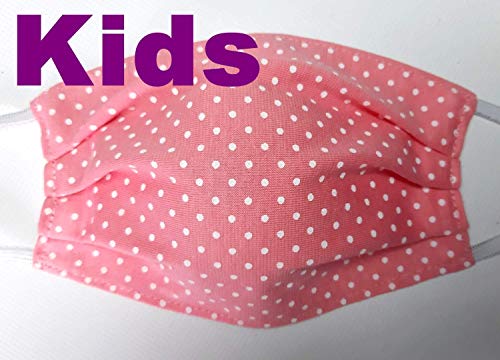 Kinder Alltagsmaske Behilfsmaske Mund Nasen Maske Mundabdeckung Baumwolle weich rosa Punkte