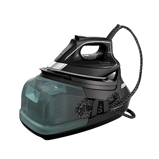 Rowenta DG9610 Eco Steam Pro Dampfbügelstation, 2800 Watt, 7,6 Bar, 140 g/Min. Dampfleistung, Dampfstoß: 460 g/Min., Eco Design, Silence-Technologie, 1,1 Liter Kapazität, Schwarz/Eukalyptus