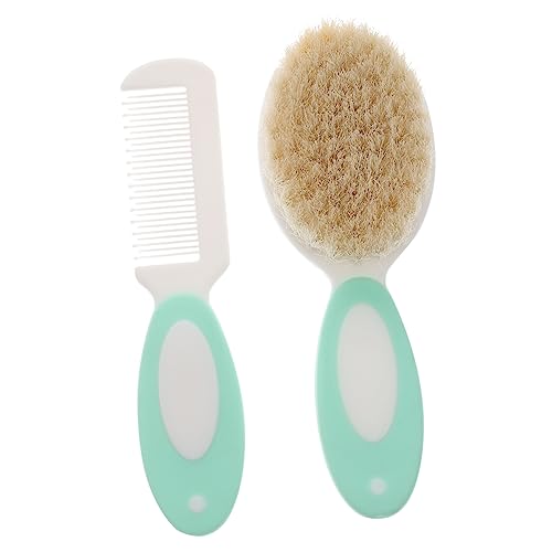 Totority Natural Wool Hair Brush Comb Set Scalp Massage Tool Hair Care Supplies Toddler Infant Shampoo Brush