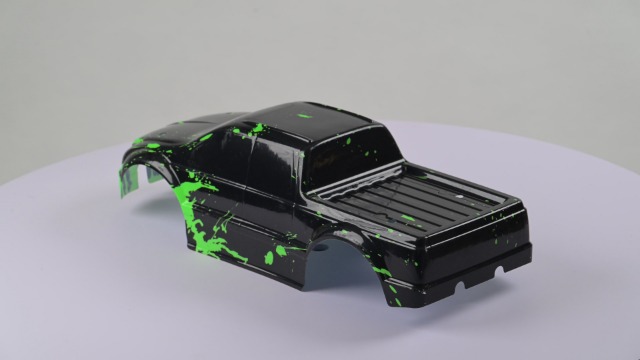 Custom Body Muddy Green Over Black Compatible For 1/10 Slash 4x4 VXL 2WD Slayer RC Car Or Truck (Truck Not Included) SSB-BG-03